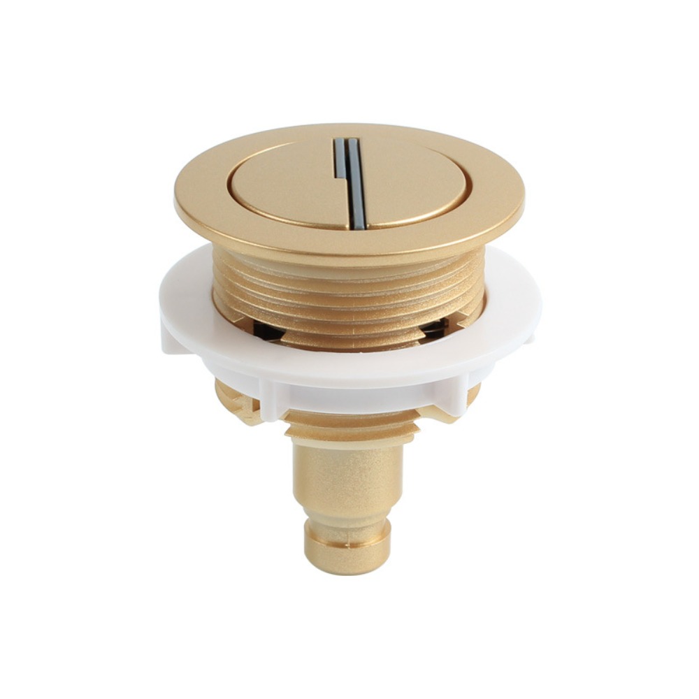 Toilet Fill Valve - Chromowany przycisk spłuczki do toalety, okrągły,