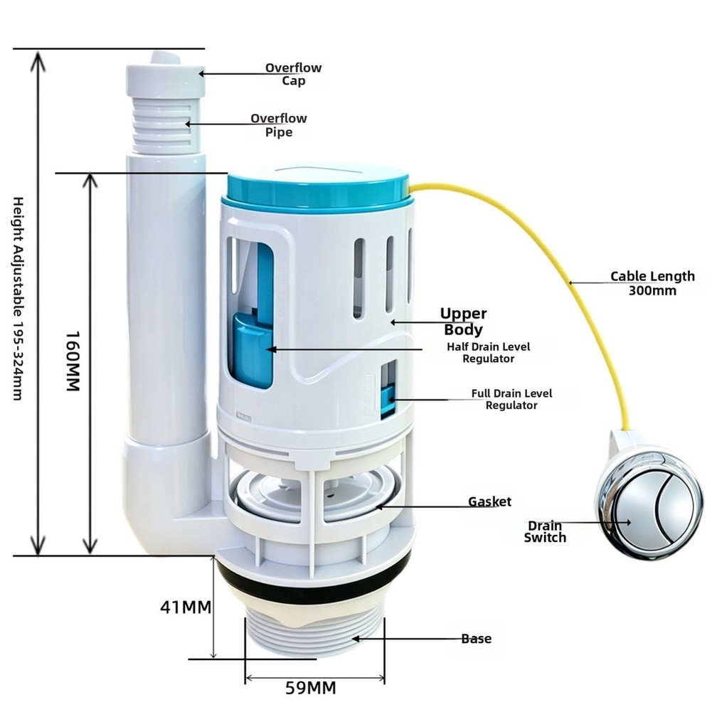 1 sztuka Mechanizm spłukiwania – Toilet Fill Valve recenzja i cena